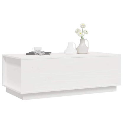 vidaXL Coffee Table White 100x50x35 cm Solid Wood Pine