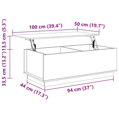 vidaXL Coffee Table White 100x50x35 cm Solid Wood Pine