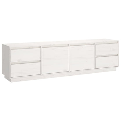 vidaXL TV Cabinet White 176x37x47.5 cm Solid Wood Pine