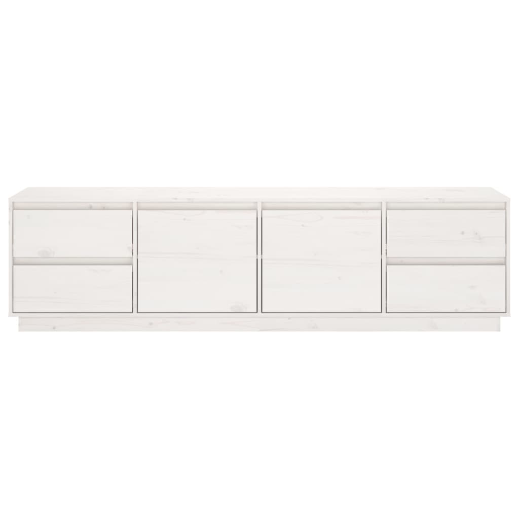 vidaXL TV Cabinet White 176x37x47.5 cm Solid Wood Pine