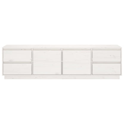 vidaXL TV Cabinet White 176x37x47.5 cm Solid Wood Pine