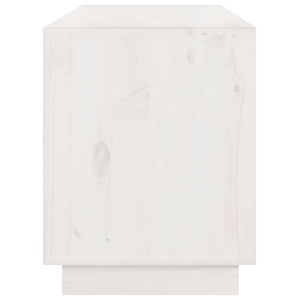 vidaXL TV Cabinet White 176x37x47.5 cm Solid Wood Pine