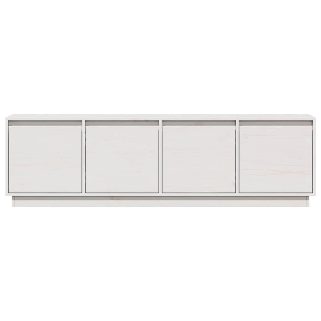 vidaXL TV Cabinet White 156x37x45 cm Solid Wood Pine