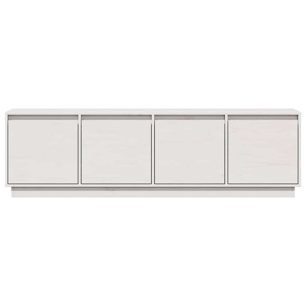 814395 vidaXL TV Cabinet White 156x37x45 cm Solid Wood Pine