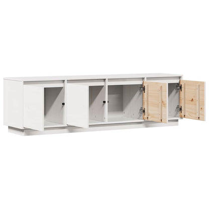 814395 vidaXL TV Cabinet White 156x37x45 cm Solid Wood Pine
