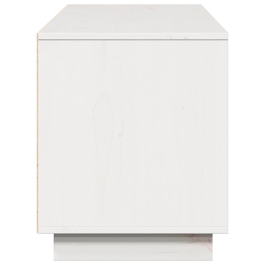 vidaXL TV Cabinet White 156x37x45 cm Solid Wood Pine