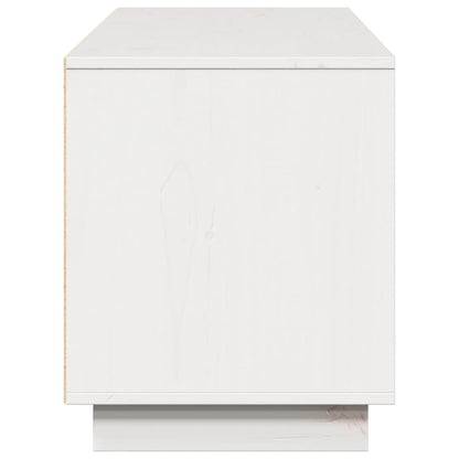 vidaXL TV Cabinet White 156x37x45 cm Solid Wood Pine