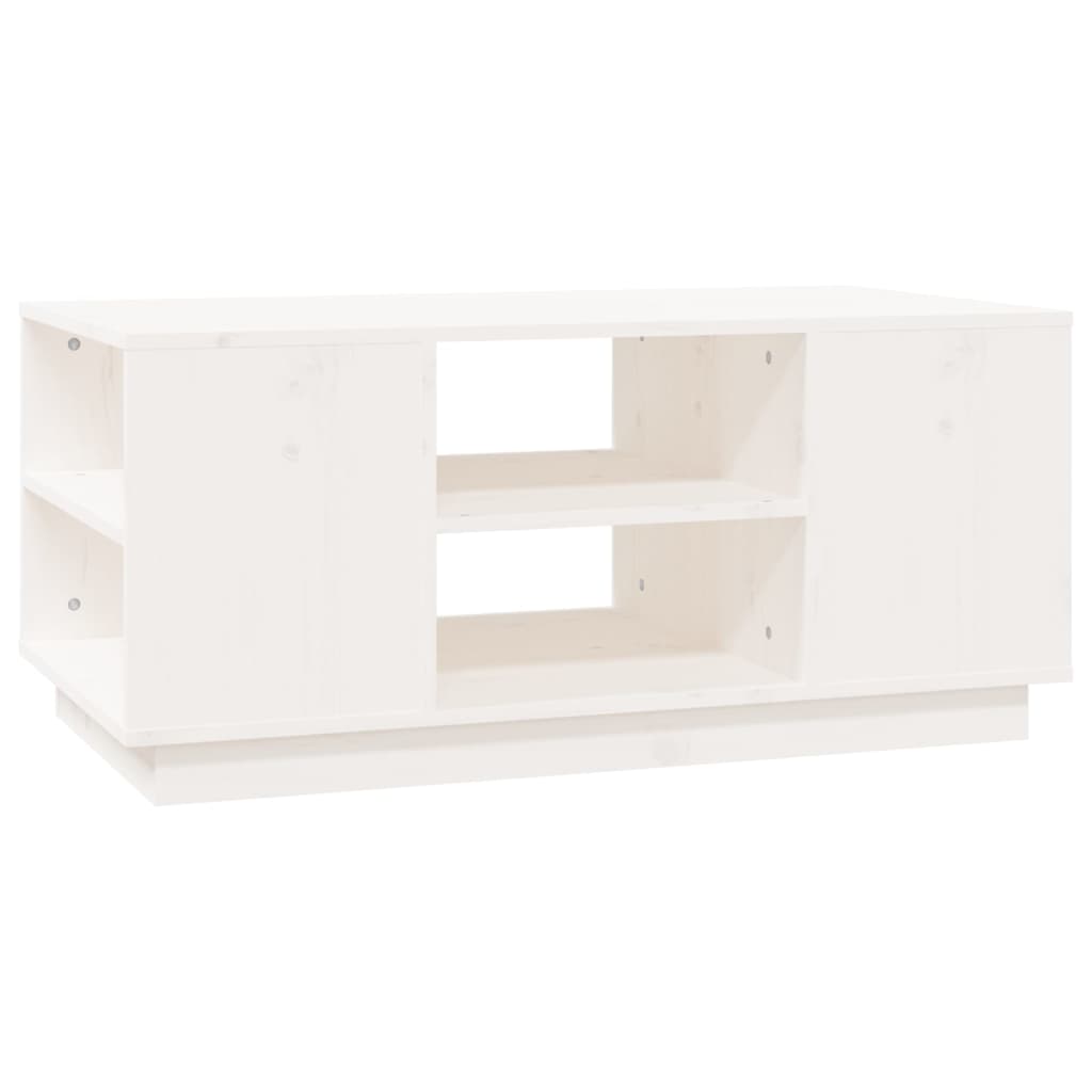 vidaXL Coffee Table White 90x49x40,5 cm Solid Wood Pine