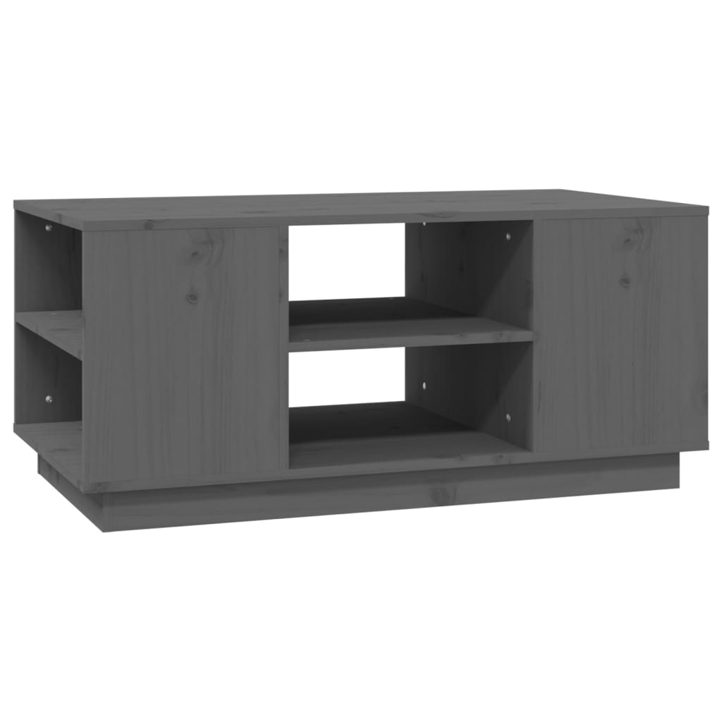 vidaXL Coffee Table Grey 90x49x40.5 cm Solid Wood Pine