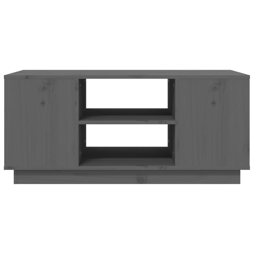 vidaXL Coffee Table Grey 90x49x40.5 cm Solid Wood Pine
