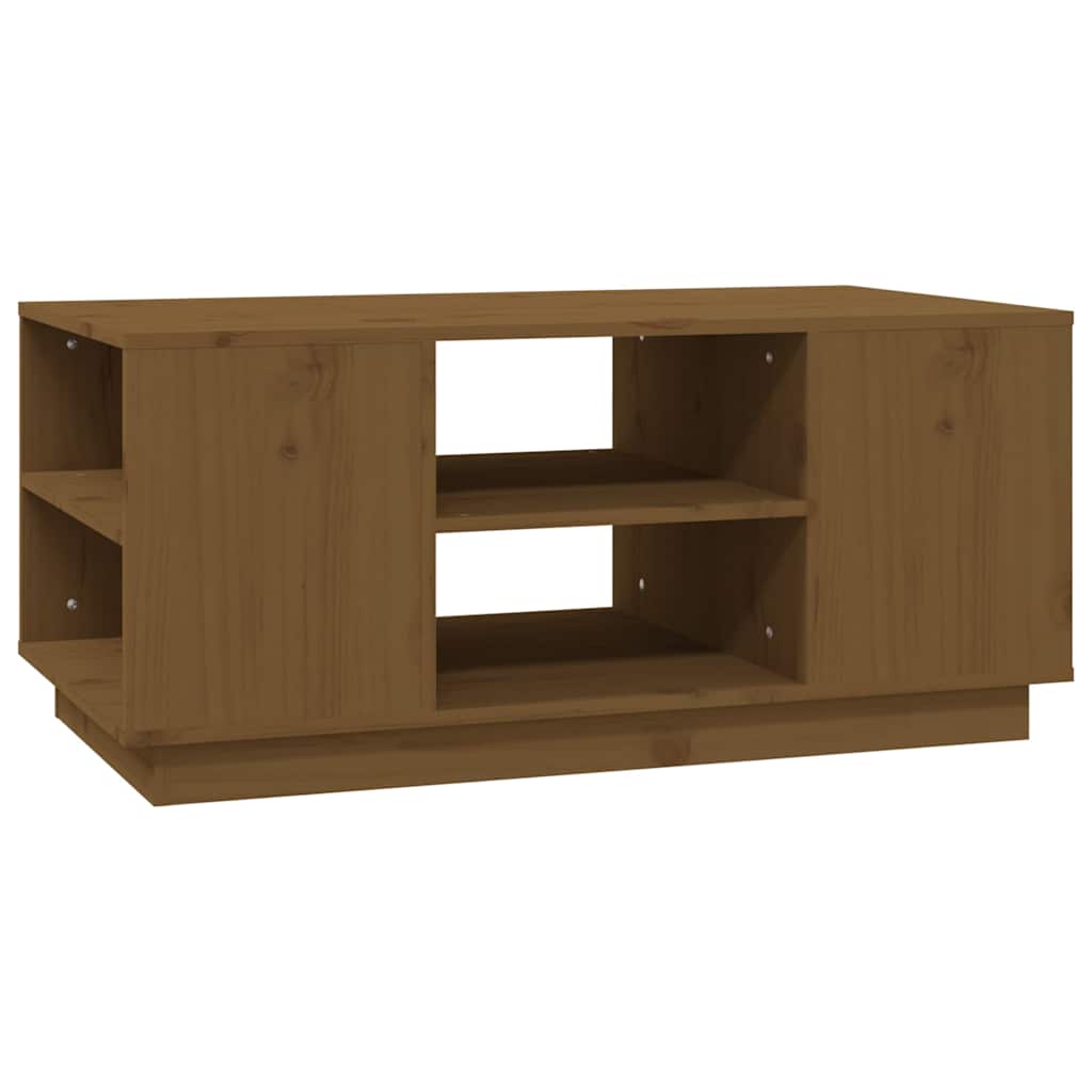 vidaXL Coffee Table Honey Brown 90x49x40,5 cm Solid Wood Pine