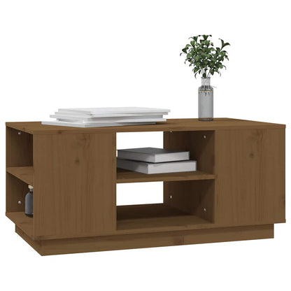 vidaXL Coffee Table Honey Brown 90x49x40,5 cm Solid Wood Pine