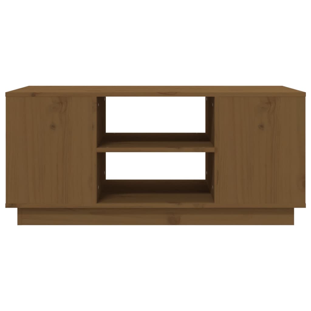 vidaXL Coffee Table Honey Brown 90x49x40.5 cm Solid Wood Pine
