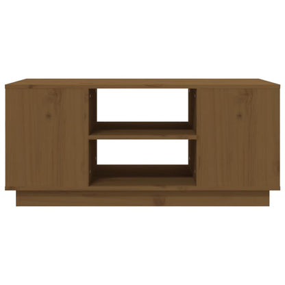 vidaXL Coffee Table Honey Brown 90x49x40.5 cm Solid Wood Pine