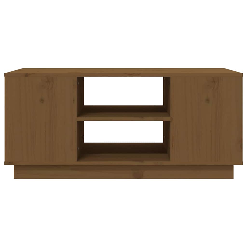 vidaXL Coffee Table Honey Brown 90x49x40,5 cm Solid Wood Pine