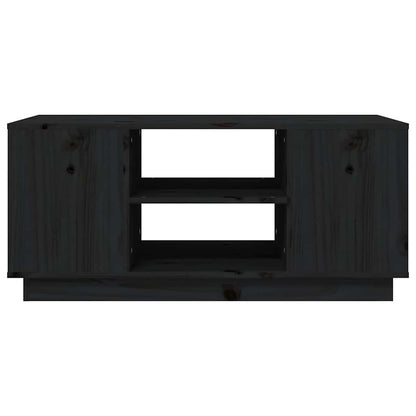 vidaXL Coffee Table Black 90x49x40,5 cm Solid Wood Pine