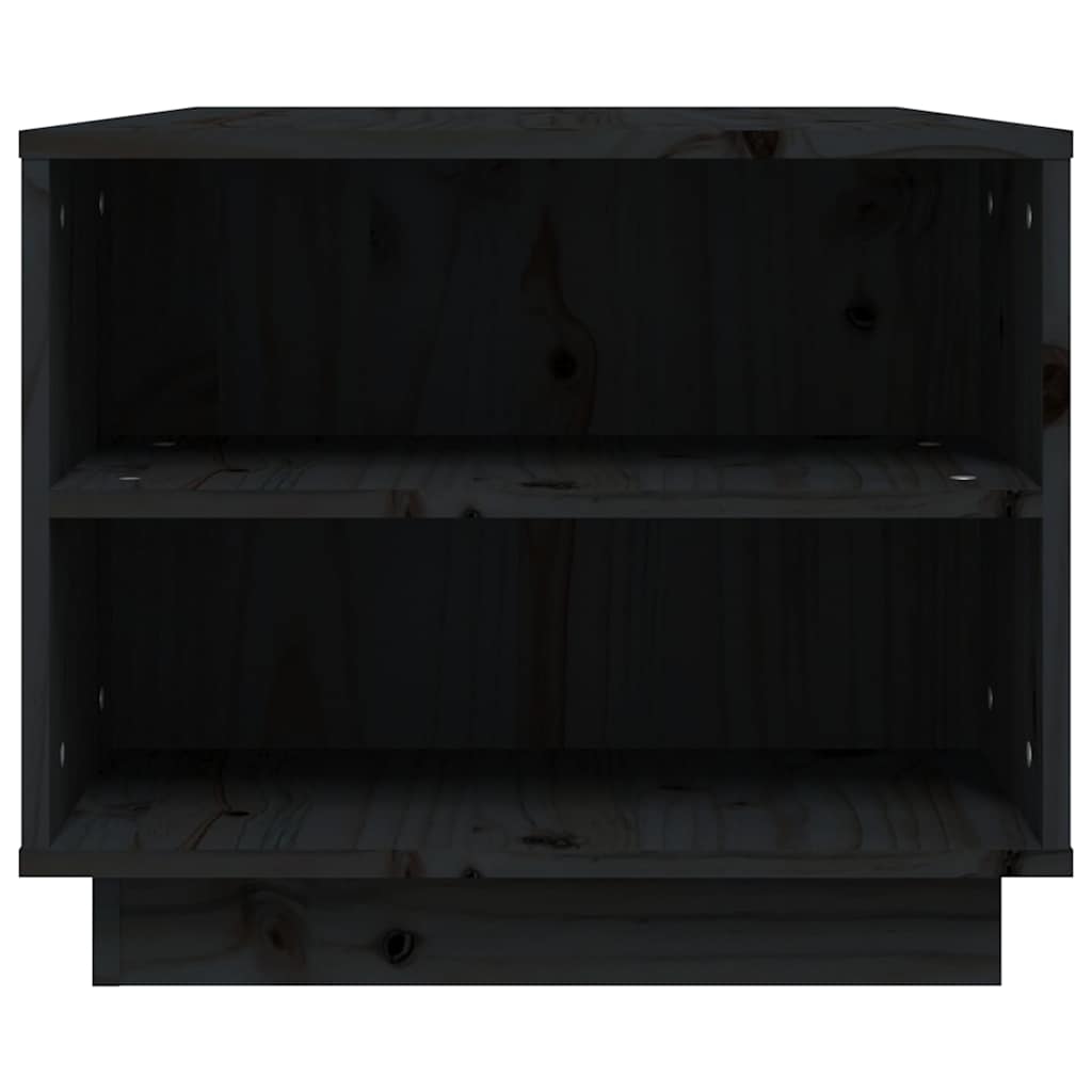 vidaXL Coffee Table Black 90x49x40,5 cm Solid Wood Pine