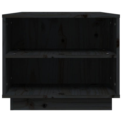 vidaXL Coffee Table Black 90x49x40,5 cm Solid Wood Pine