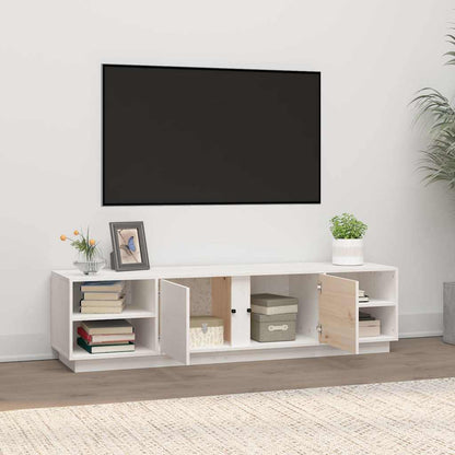 vidaXL TV Cabinet White 156x40x40 cm Solid Wood Pine
