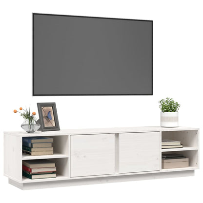 vidaXL TV Cabinet White 156x40x40 cm Solid Wood Pine