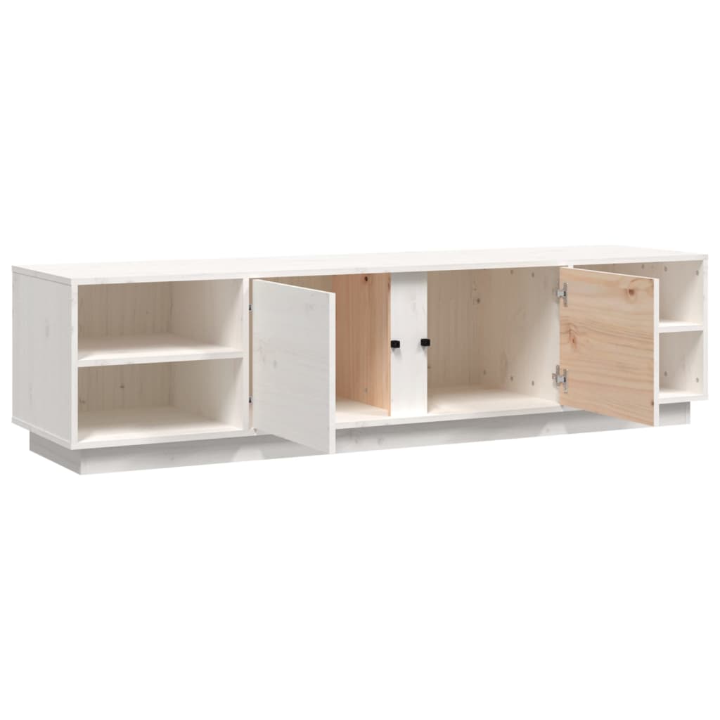 vidaXL TV Cabinet White 156x40x40 cm Solid Wood Pine