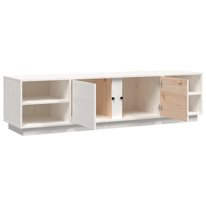 vidaXL TV Cabinet White 156x40x40 cm Solid Wood Pine