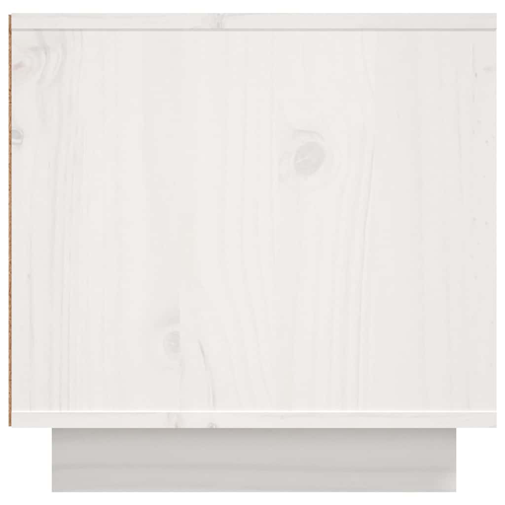 vidaXL TV Cabinet White 156x40x40 cm Solid Wood Pine