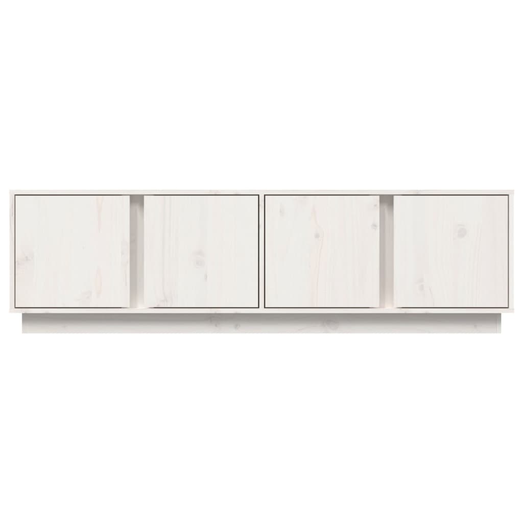 vidaXL TV Cabinet White 140x40x40 cm Solid Wood Pine
