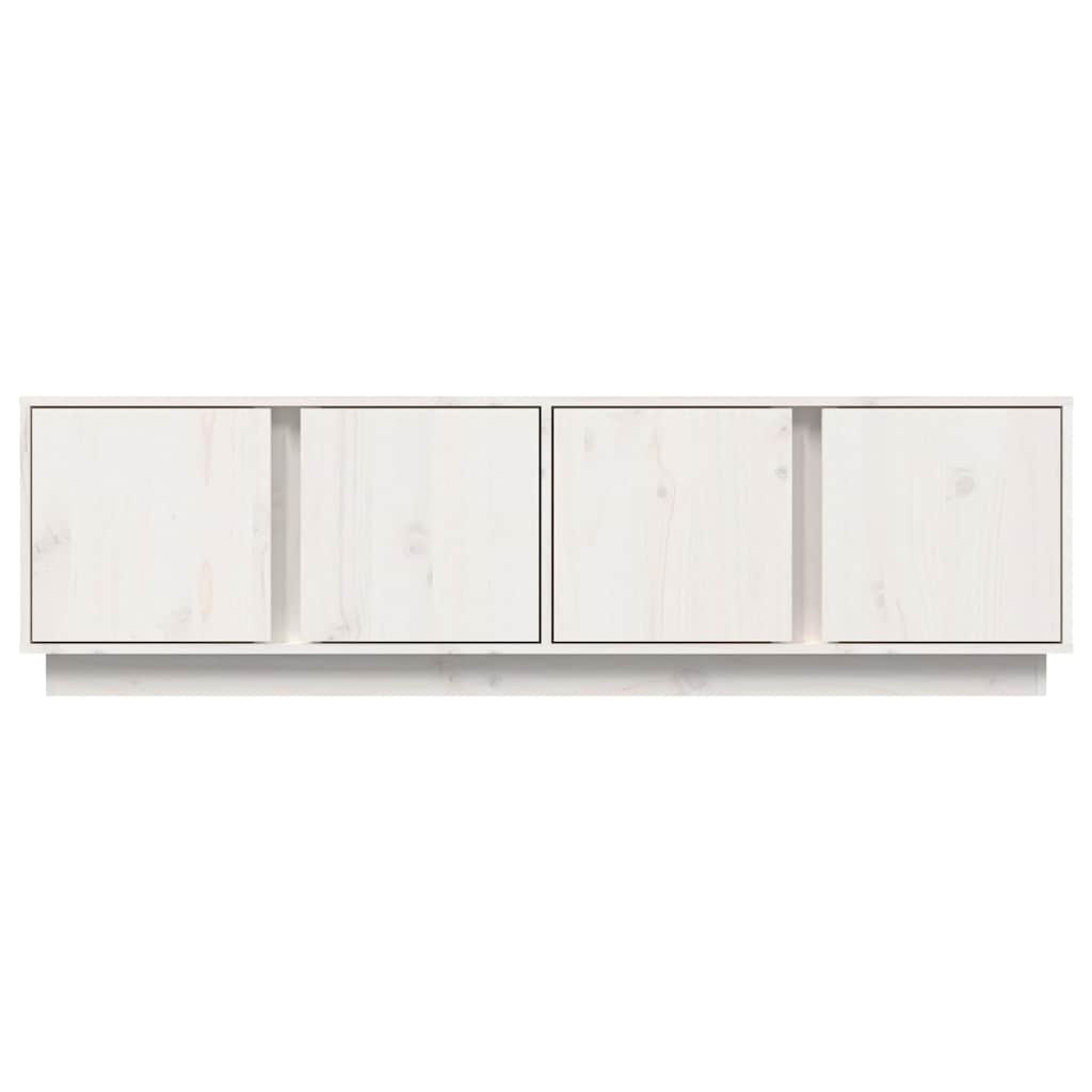vidaXL TV Cabinet White 140x40x40 cm Solid Wood Pine