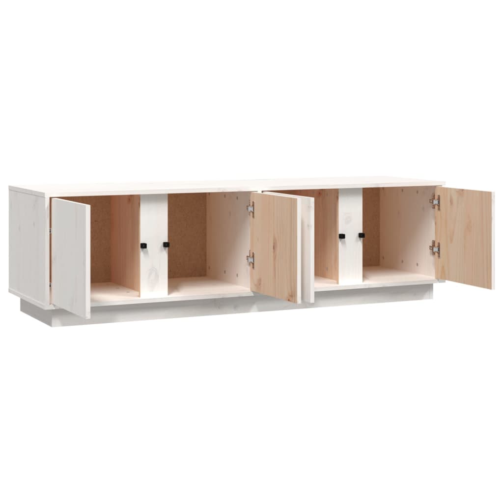 vidaXL TV Cabinet White 140x40x40 cm Solid Wood Pine