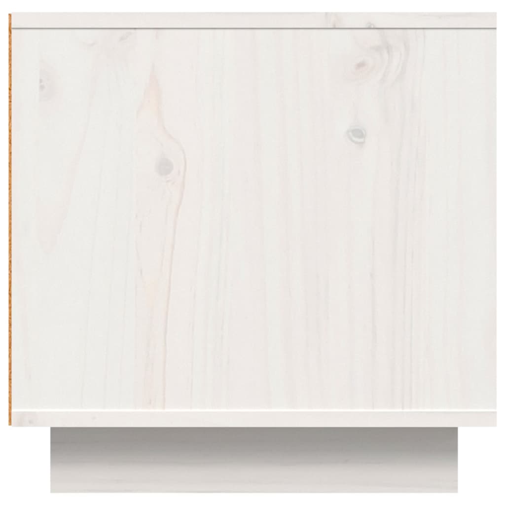 vidaXL TV Cabinet White 140x40x40 cm Solid Wood Pine