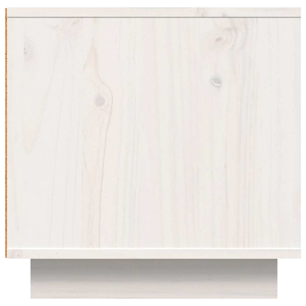 vidaXL TV Cabinet White 140x40x40 cm Solid Wood Pine