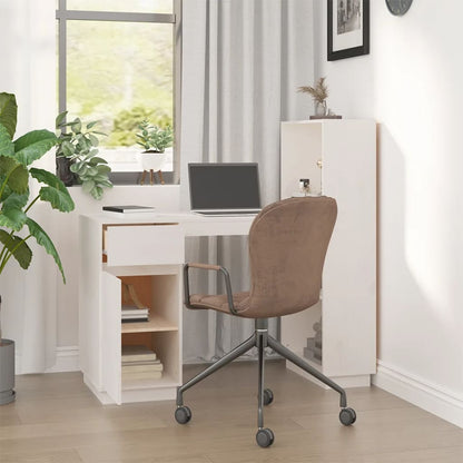 vidaXL Desk White 110x53x117 cm Solid Wood Pine