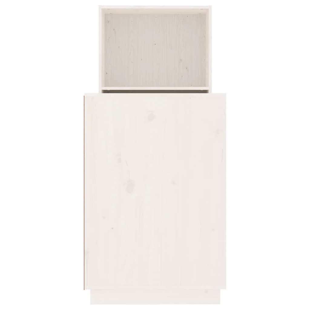vidaXL Desk White 110x53x117 cm Solid Wood Pine
