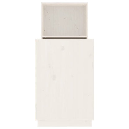 vidaXL Desk White 110x53x117 cm Solid Wood Pine