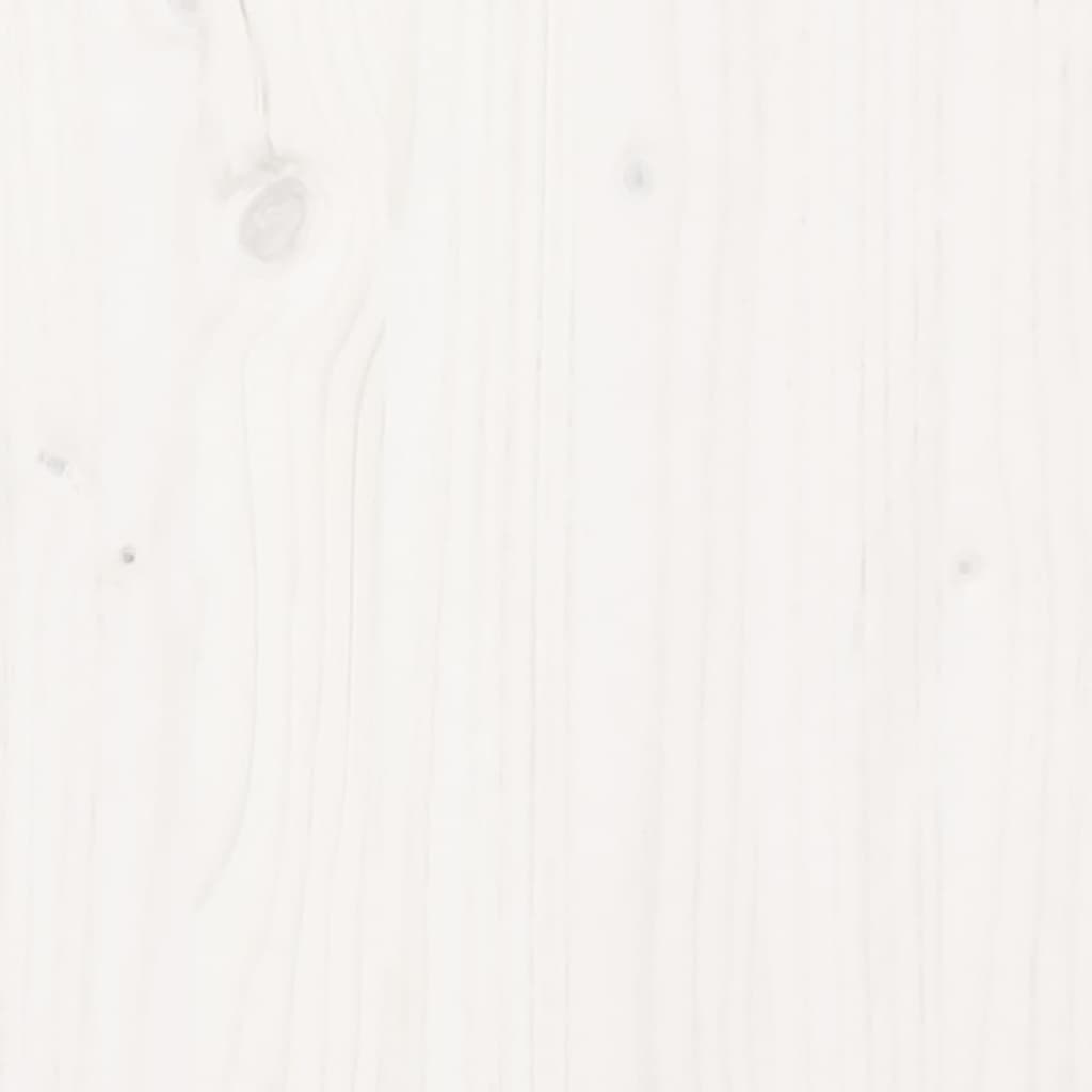 vidaXL Desk White 110x53x117 cm Solid Wood Pine