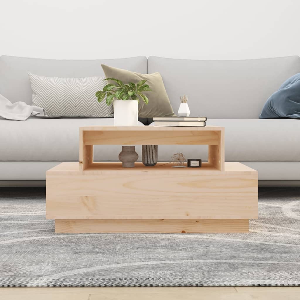 vidaXL Coffee Table 80x55x40.5 cm Solid Wood Pine