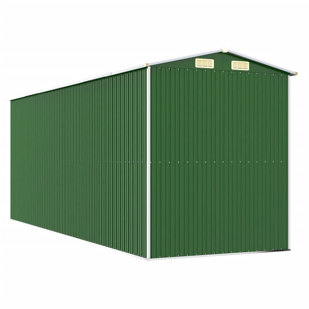 vidaXL Garden Shed Green 192x523x223 cm Galvanised Steel