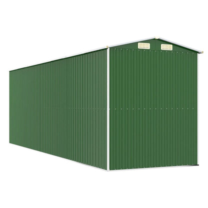 vidaXL Garden Shed Green 192x606x223 cm Galvanised Steel