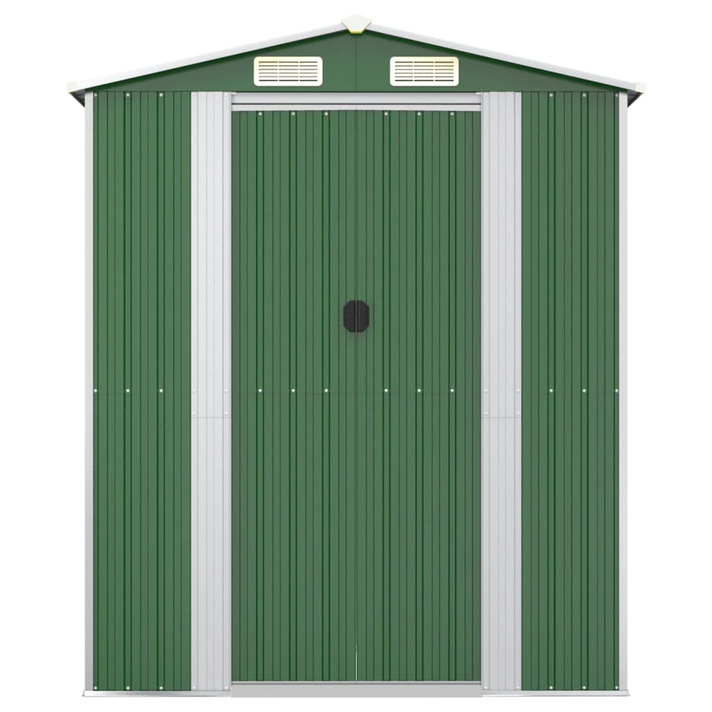 vidaXL Garden Shed Green 192x689x223 cm Galvanised Steel