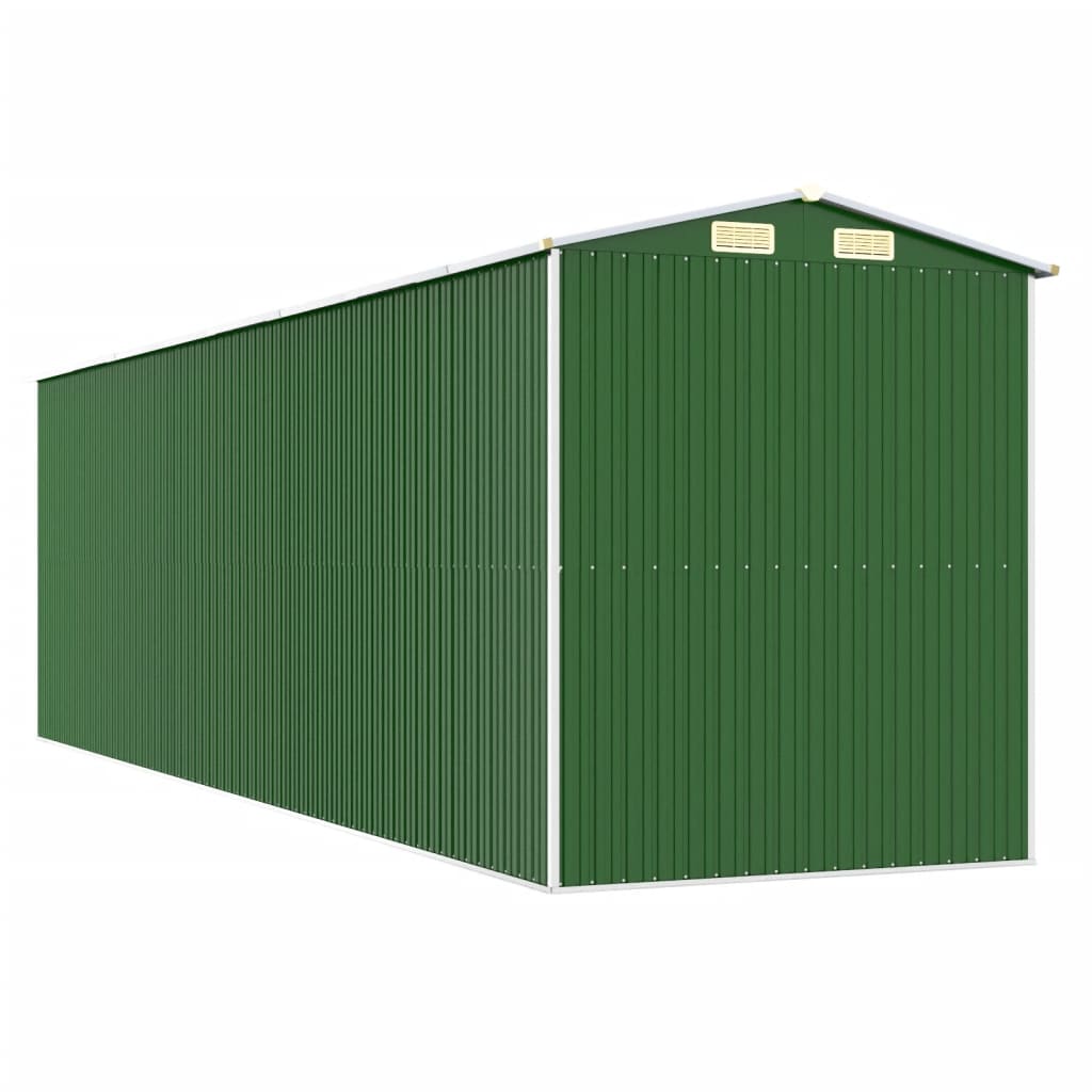 vidaXL Garden Shed Green 192x689x223 cm Galvanised Steel