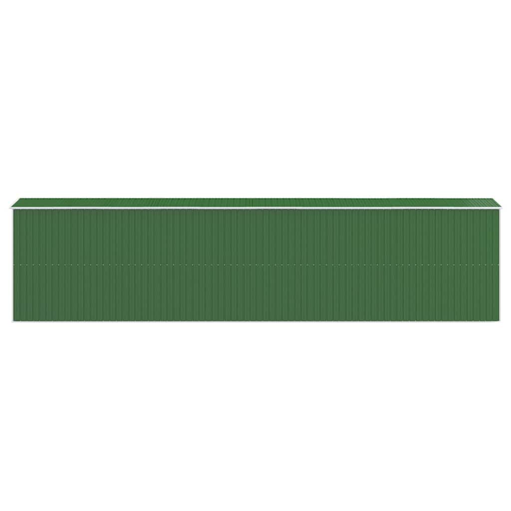 vidaXL Garden Shed Green 192x855x223 cm Galvanised Steel