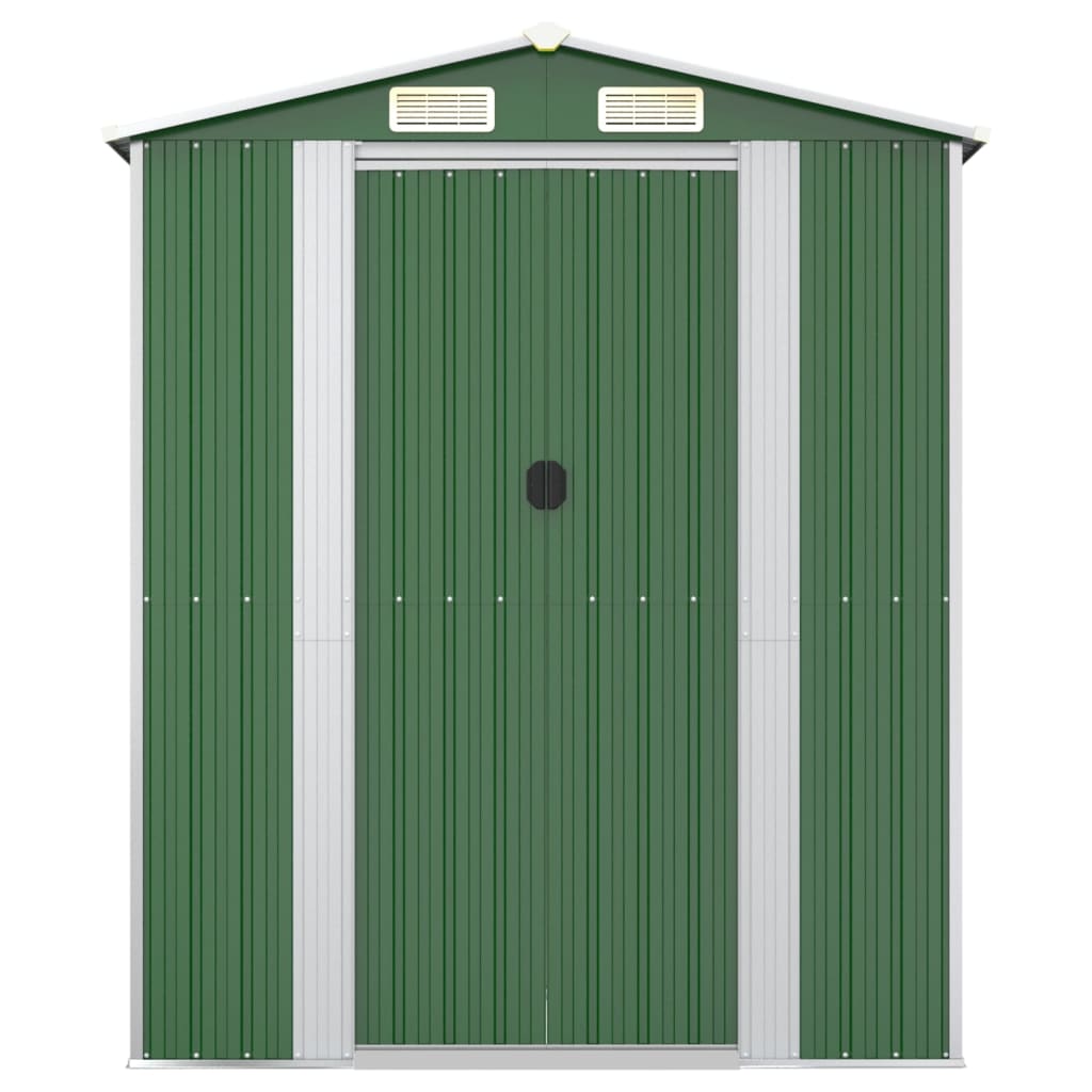 vidaXL Garden Shed Green 192x1021x223 cm Galvanised Steel