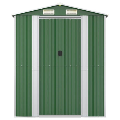 vidaXL Garden Shed Green 192x1021x223 cm Galvanised Steel