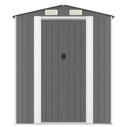 vidaXL Garden Shed Light Grey 192x274x223 cm Galvanised Steel