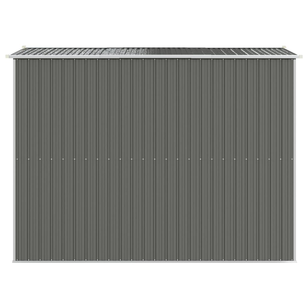vidaXL Garden Shed Light Grey 192x274x223 cm Galvanised Steel