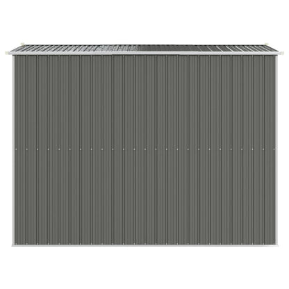 vidaXL Garden Shed Light Grey 192x274x223 cm Galvanised Steel