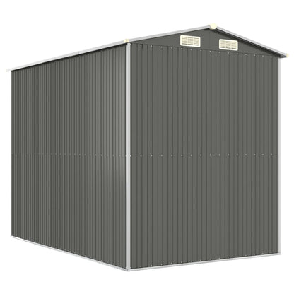 vidaXL Garden Shed Light Grey 192x274x223 cm Galvanised Steel