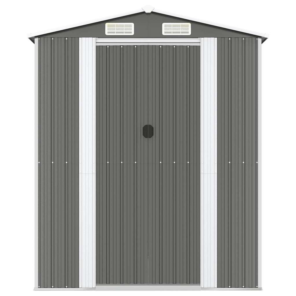 vidaXL Garden Shed Light Grey 192x440x223 cm Galvanised Steel