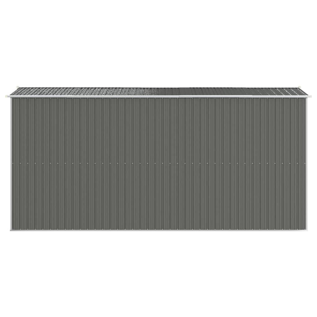 vidaXL Garden Shed Light Grey 192x440x223 cm Galvanised Steel